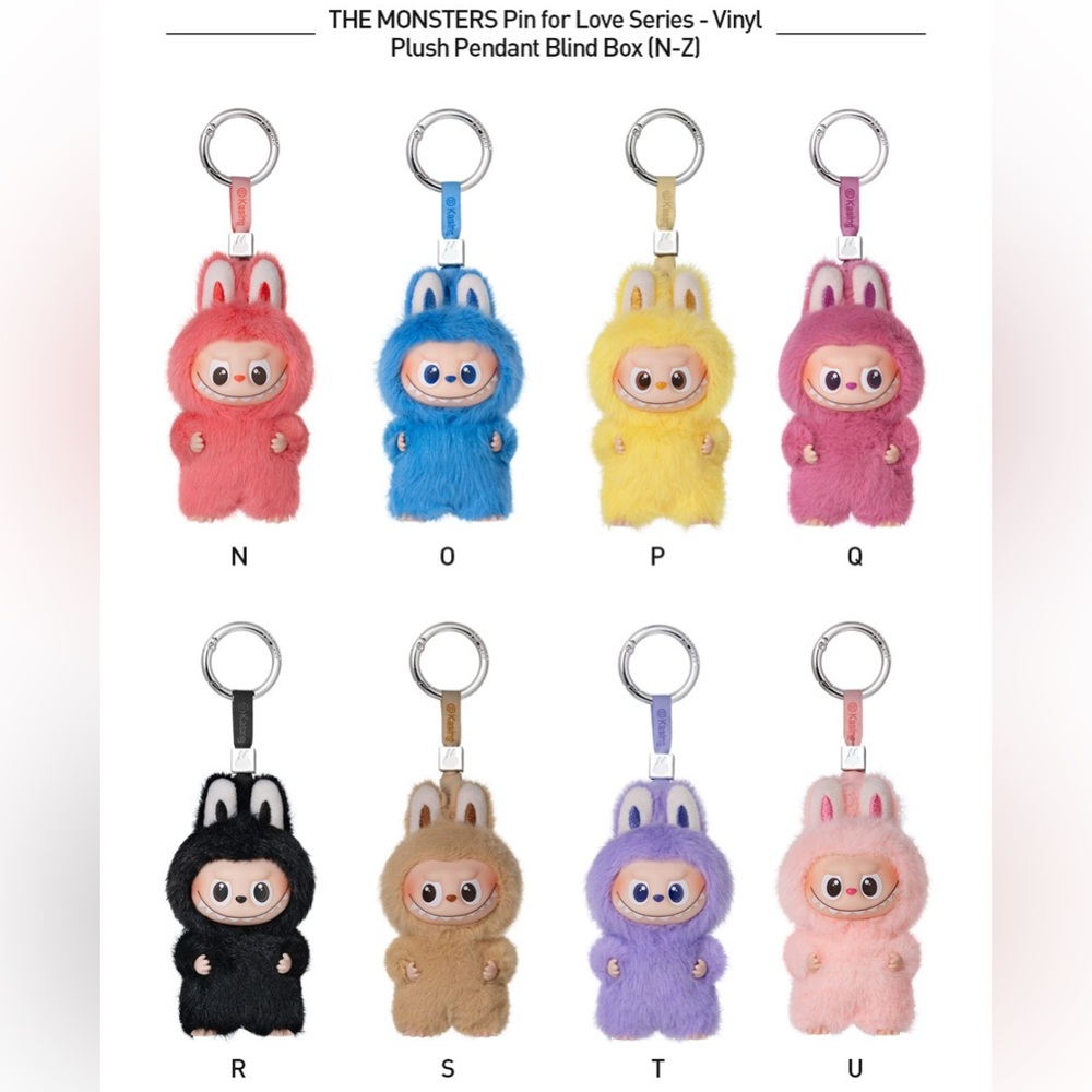 Pop Mart NEW! “Pins for Love” 4inch Monster Labubu Keychain (N-Z Series) - Picture 3 of 17